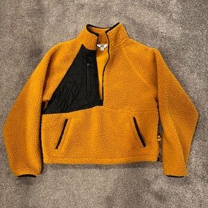 JoyLab mustard yellow fleece jacket, women’s Medium